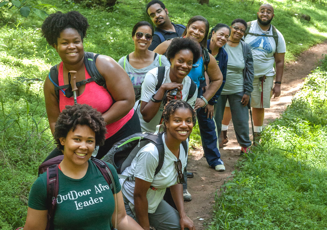 Group outing with Outdoor Afro volunteers