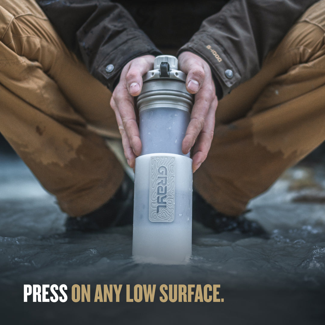 Best top rated Grayl GeoPress Filter and Purifier Water Bottle - 24 Fluid Ounces / Covert Edition / Press View / Peak White