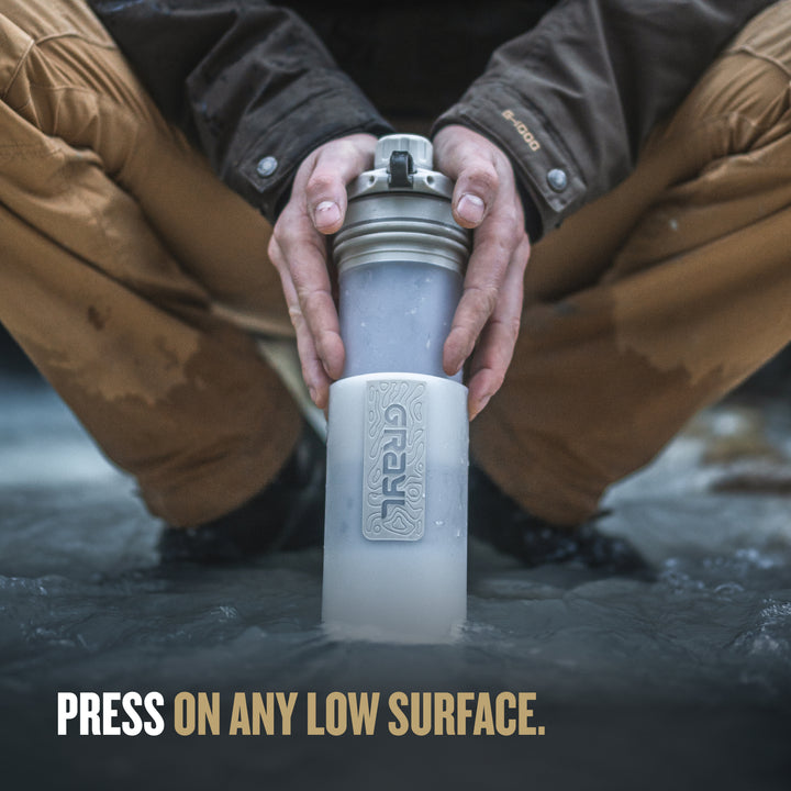 Best top rated Grayl GeoPress Filter and Purifier Water Bottle - 24 Fluid Ounces / Covert Edition / Press View / Peak White