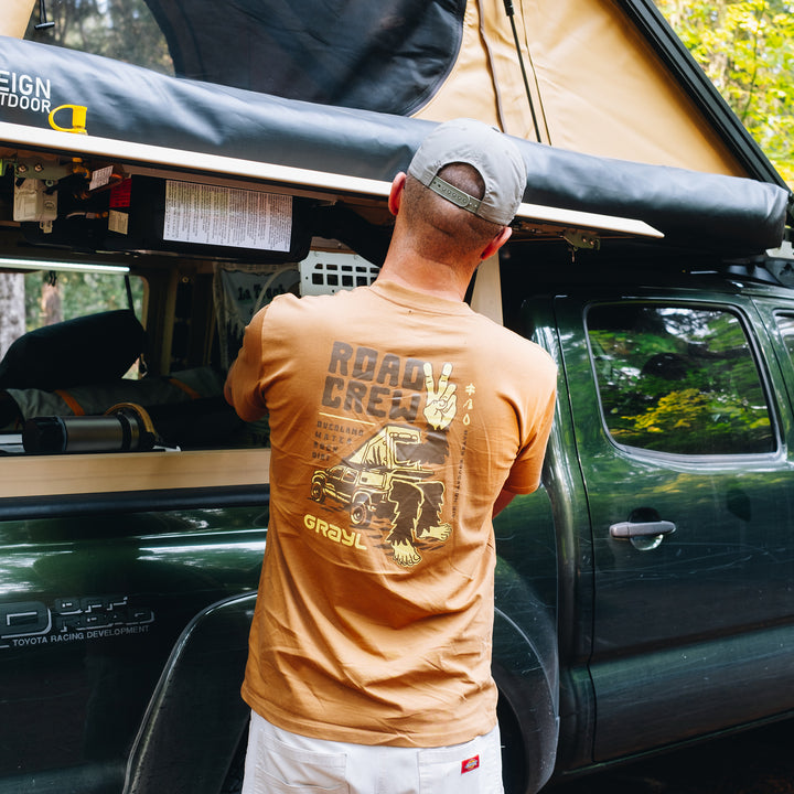 Road Crew Tee - Camel - Back
