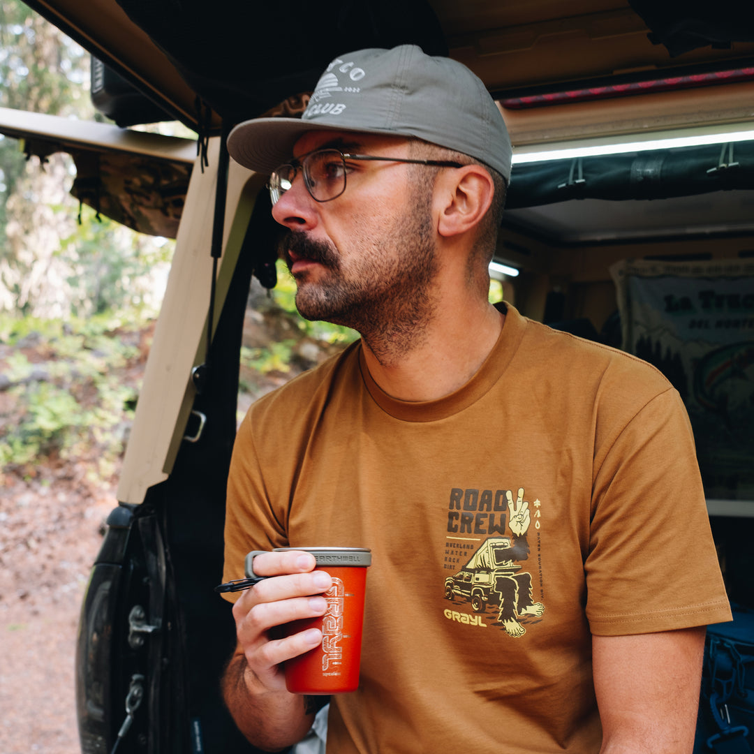 Road Crew Tee - Camel - Front