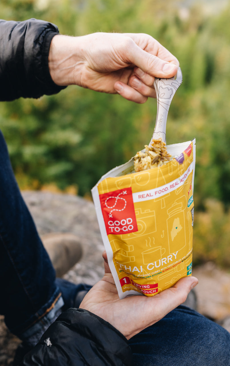Use the Grayl Titanium Spork for your next camp meal.