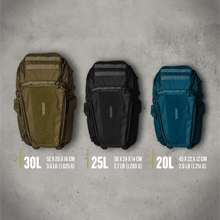 Grayl® Transport Expanse Backpack - 20L / Available in Three Sizes / Covert Black / Coyote Brown / Olive Drab / Wander Blue