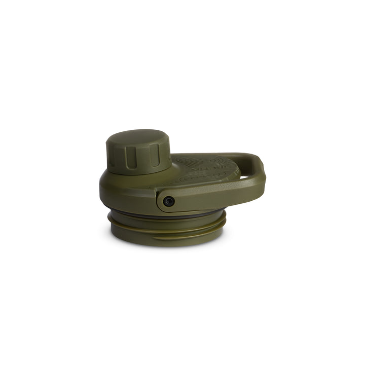 Grayl UltraPress Replacement Drink-Thru Cap | Olive Drab | FlipCarry Handle Down View / Olive Drab