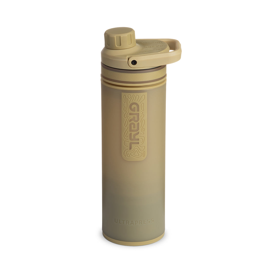 Best top rated Grayl UltraPress Filter and Purifier Water Bottle – 16.9 Fluid Ounces / Covert Edition / Standard View / Desert Tan