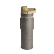 Grayl UltraPress Titanium Filter and Purifier Water Bottle – 16.9 Fluid Ounces / Covert Edition / Standard View / Desert Tan
