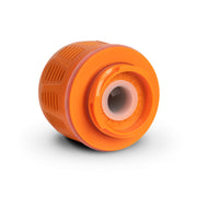 Grayl GeoPress Silicone One-Way Valve for Electrolytes and Drink Mixes / Clear / Orange Cartridge / Angle View